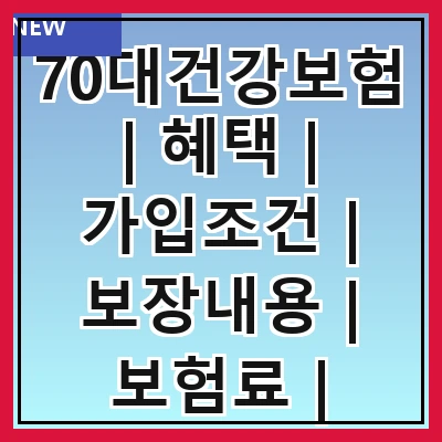 70대건강보험 | 혜택 | 가입조건 | 보장내용 | 보험료 | 추천상품 | 청구방법 | 주의사항