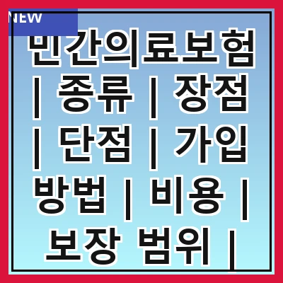 민간의료보험 | 종류 | 장점 | 단점 | 가입 방법 | 비용 | 보장 범위 | 추천 상품