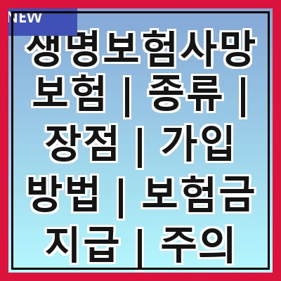 생명보험사망보험 | 종류 | 장점 | 가입 방법 | 보험금 지급 | 주의 사항 | 추천 상품 | 비교 방법 | 자주 묻는 질문